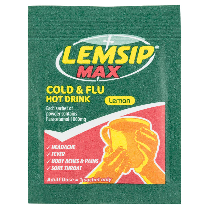 Lemsip Max Cold and Flu Relief Hot Drink Lemon 10 Sachets