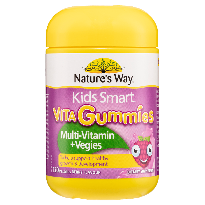 Nature's Way Kids Smart Vita Gummies Multi-Vitamin + Vegies 120 Pastilles