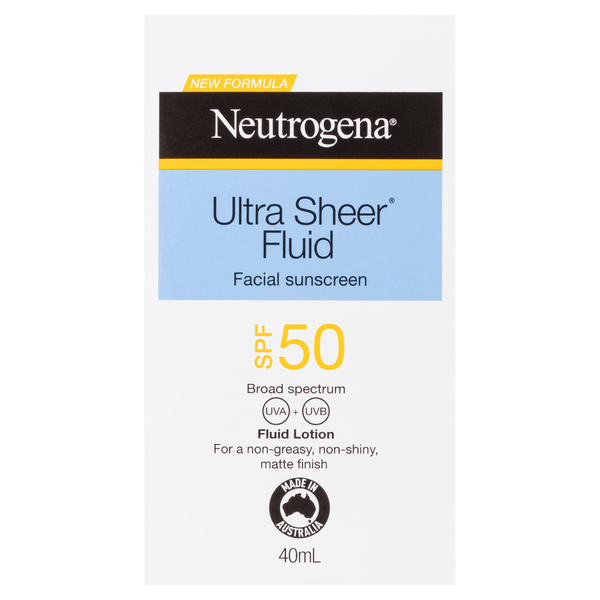 Neutrogena Ultra Sheer Fluid Facial Sunscreen SPF50 40ml