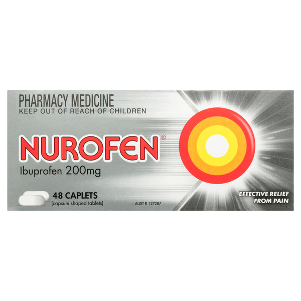 Nurofen Pain and Inflammation Relief Caplets 200mg Ibuprofen 48