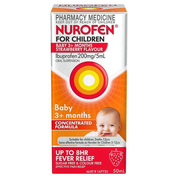 Nurofen for Children Baby 3+ Months Strawberry Flavour 50ml