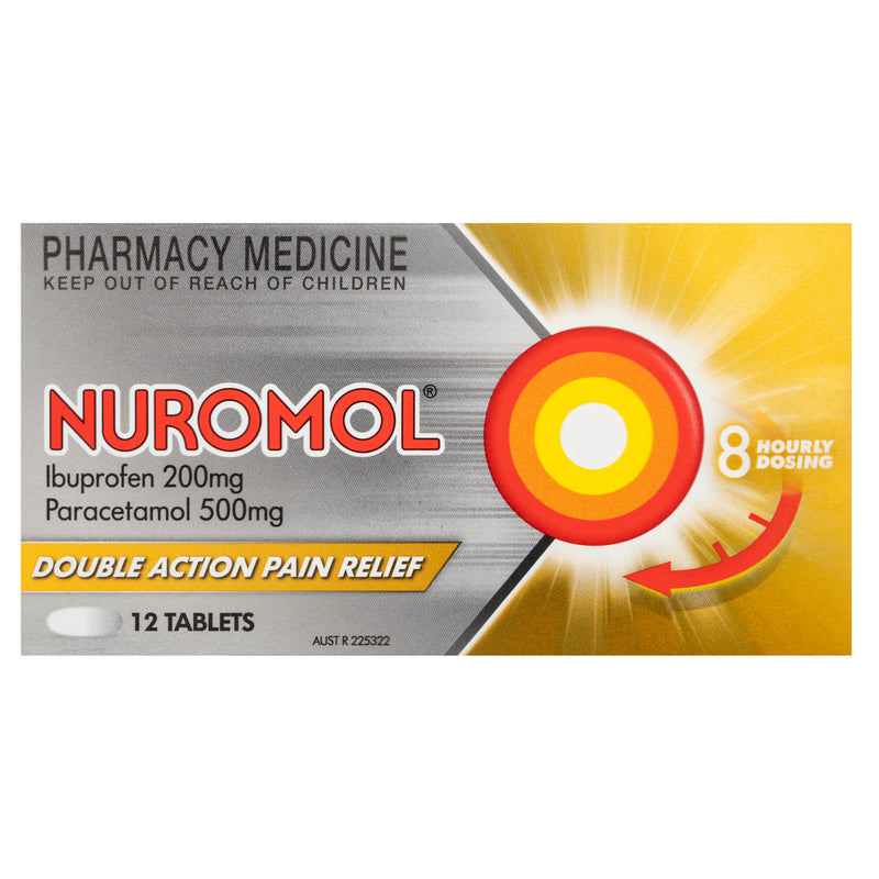 Nuromol Double Action Pain Relief 12 Tablets