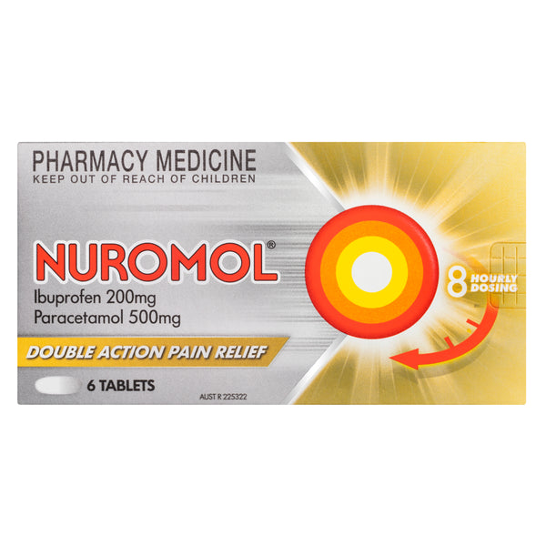 Nuromol Double Action Pain Relief 6 Tablets