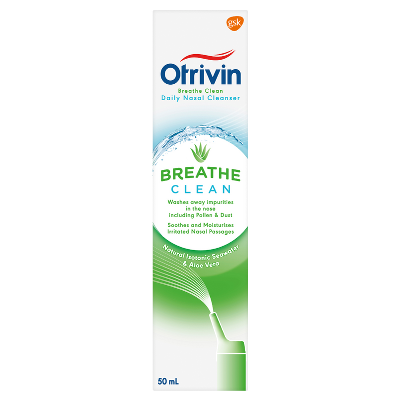 Otrivin Breathe Clean Nasal Cleanser with Isotonic Seawater & Aloe Vera 50ml