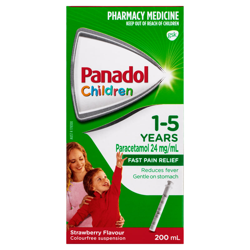 Panadol Children 1-5 Years Suspension Strawberry Flavour 200ml