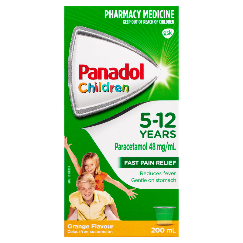 Panadol Children 5-12 Years Suspension Orange Flavour 200ml
