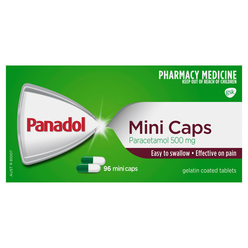 Panadol Mini Caps Paracetamol 500mg 96 Mini Caps