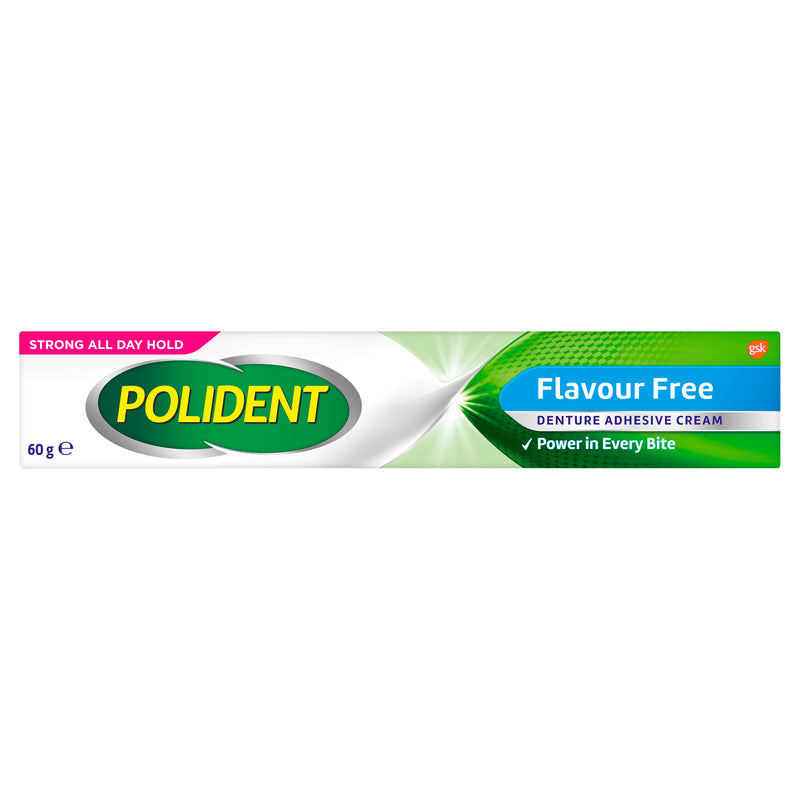 Polident Denture Adhesive Cream Flavour Free 60g