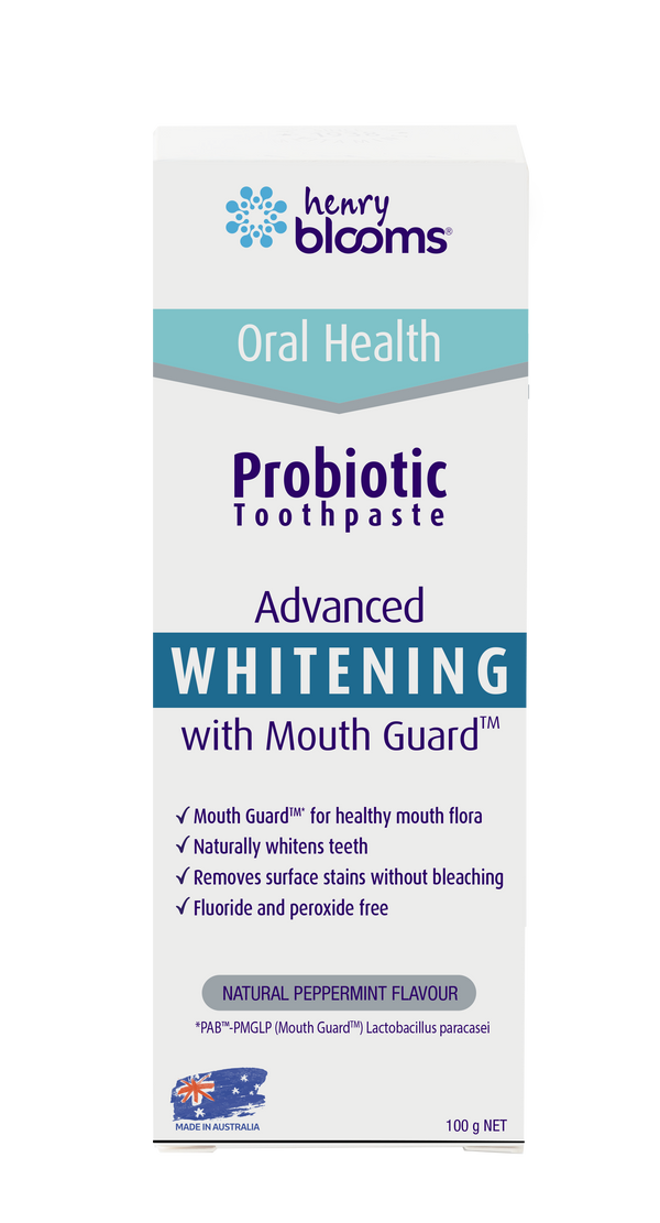 Henry Blooms Probiotic Toothpaste Advanced Whitening 100g