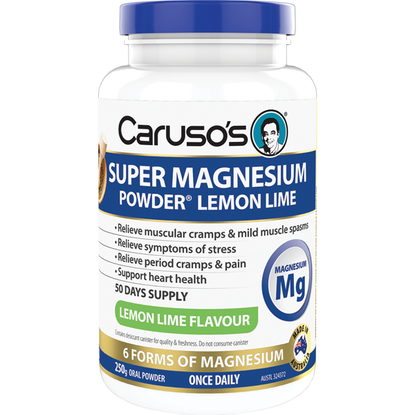 Caruso's Super Magnesium Powder Lemon Lime 250g