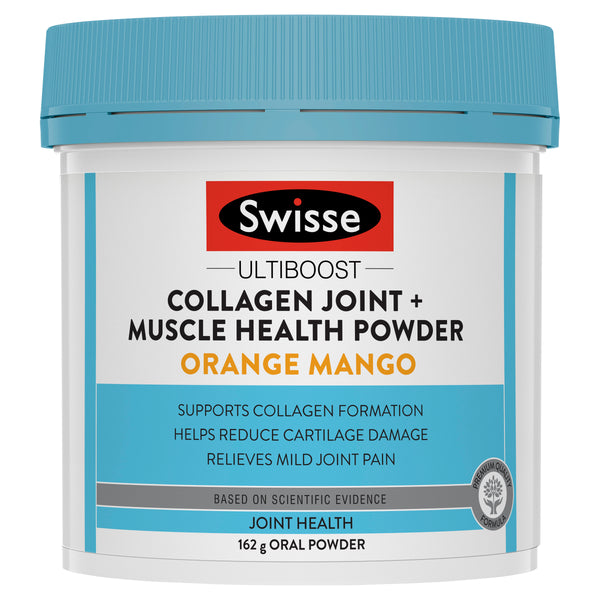 Swisse Ultiboost Collagen Joint + Muscle Health Powder Orange Mango 162g