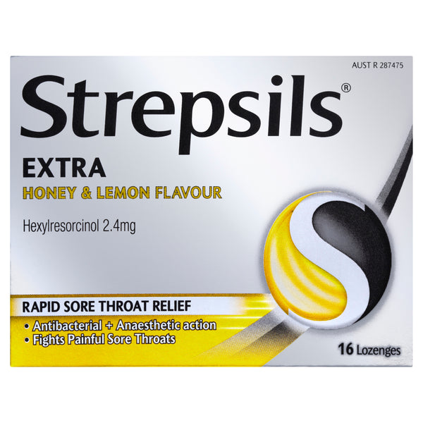 Strepsils Extra Honey and Lemon Lozenges 16