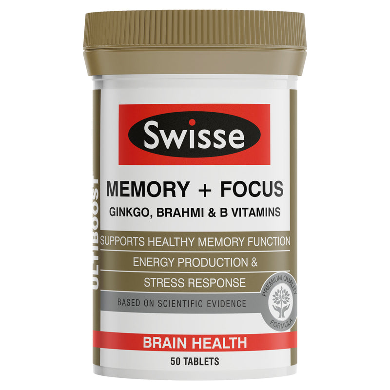 Swisse Ultiboost Memory + Focus 50 Tablets