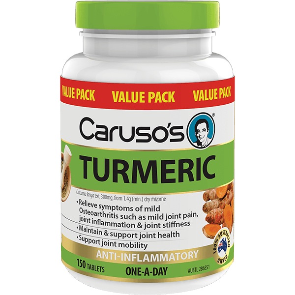 Caruso's Turmeric 150 Tablets - Aussie Pharmacy
