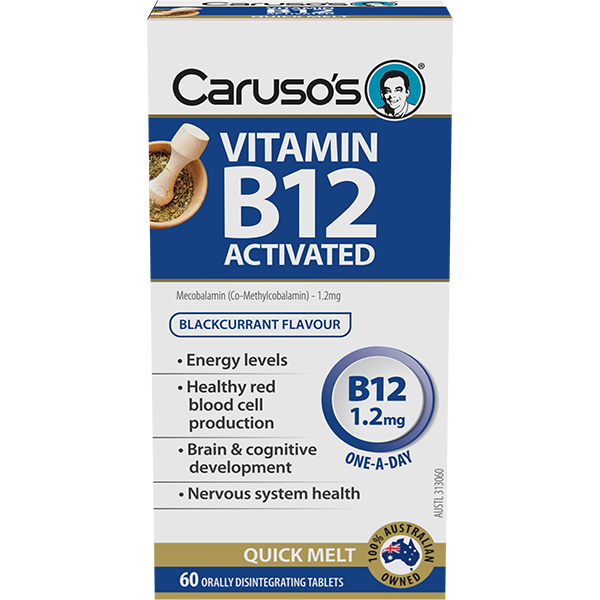 Caruso's Vitamin B12 Activated Quick Melts 60 Tablets