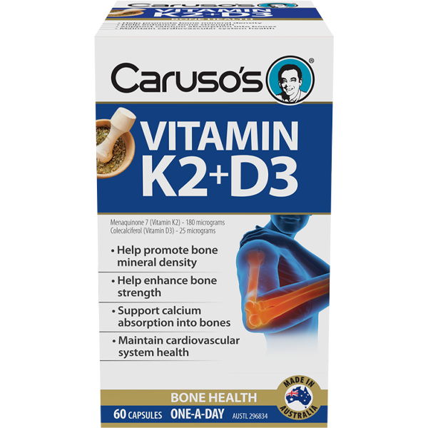 Caruso's Vitamin K2 + D3 60 Capsules