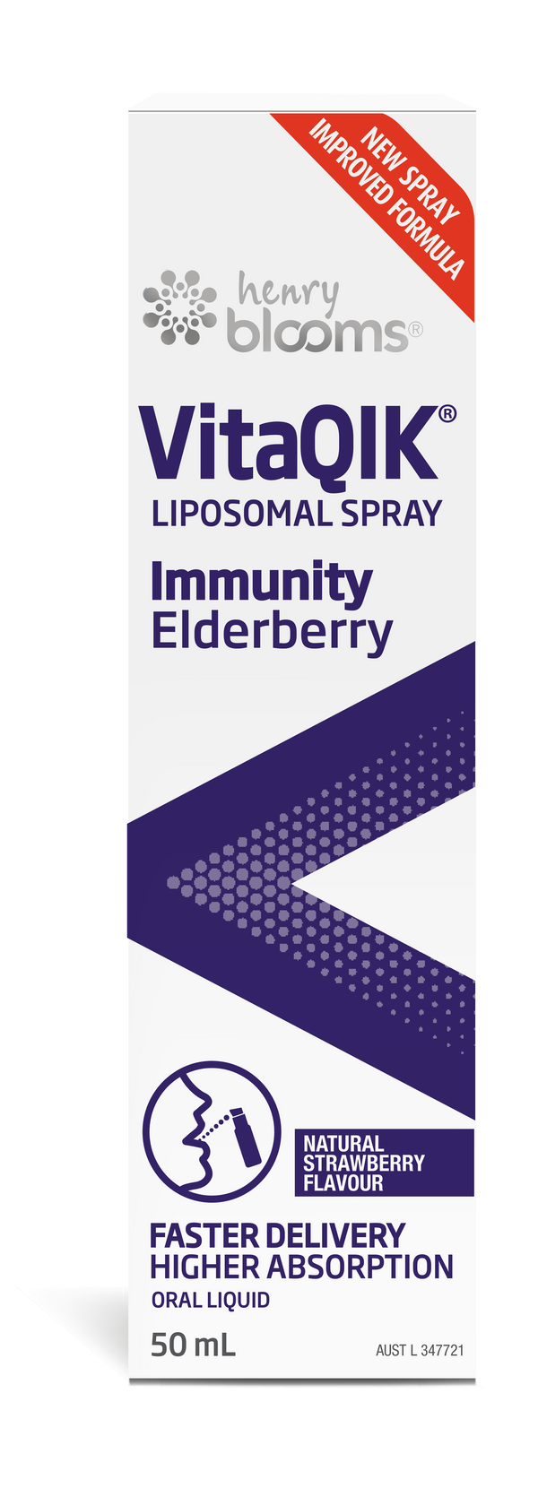 Henry Blooms VitaQIK® Liposomal Spray Immunity Elderberry 50ml