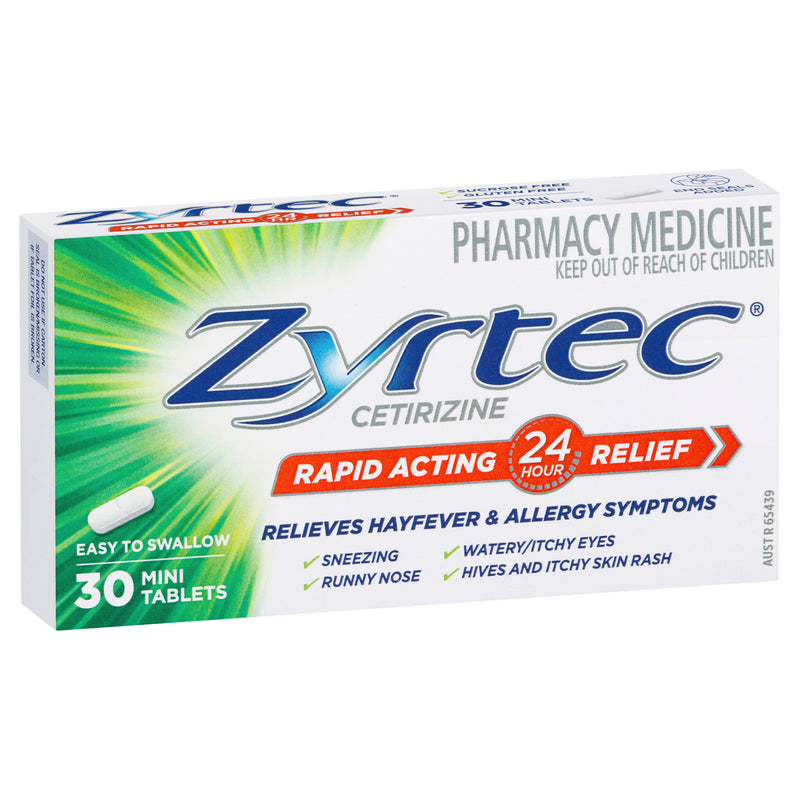 Zyrtec Rapid Acting Relief 30 Mini Tablets