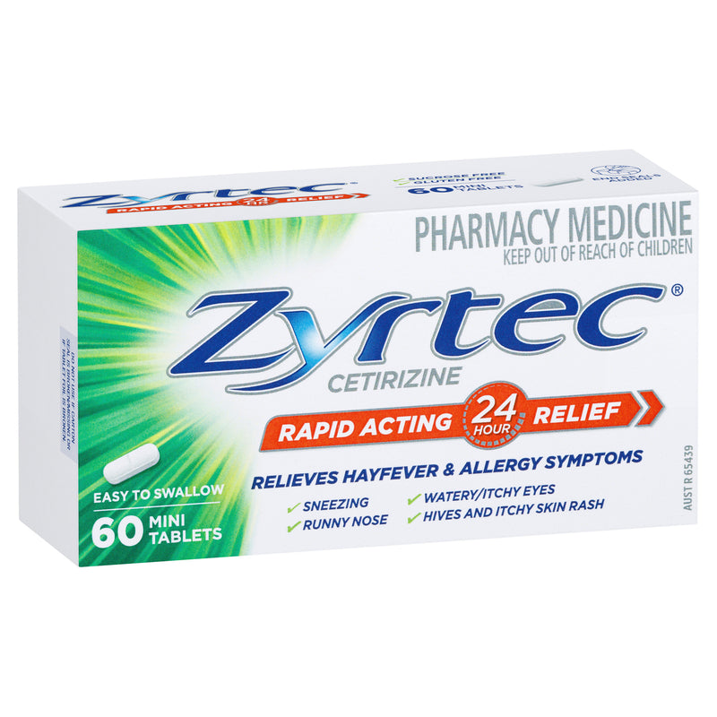 Zyrtec Rapid Acting Relief 60 Mini Tablets